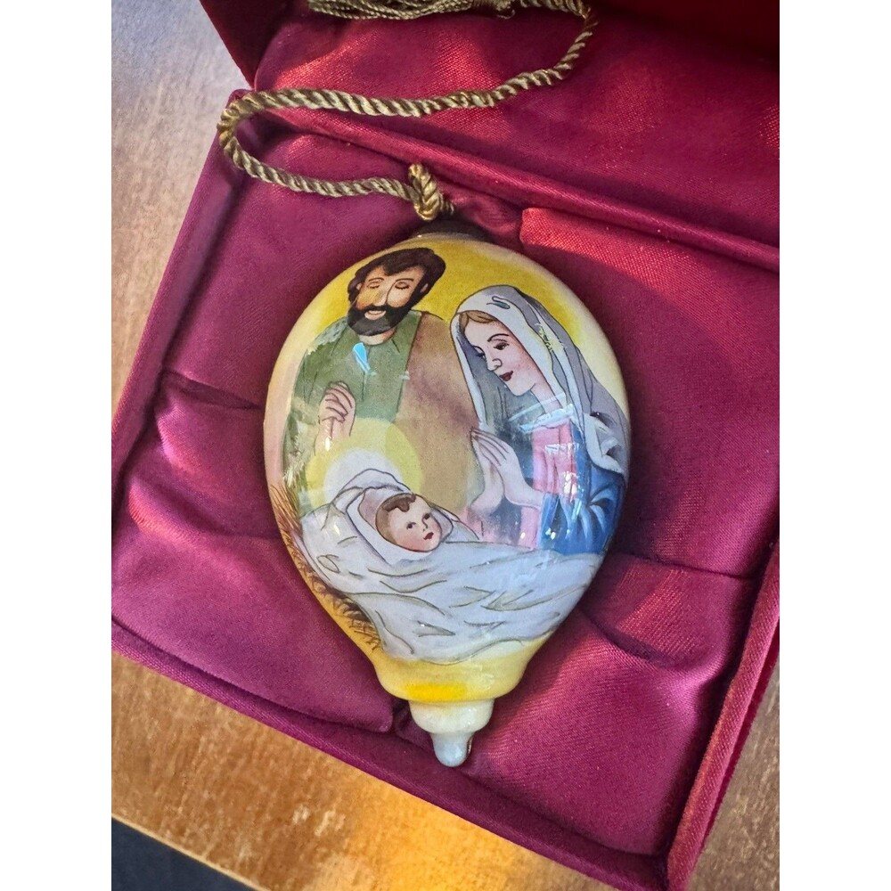 Ne'Qwa Art Christmas "Oh Night Divine ” Ornament Joseph Holodook Artist w/ Box